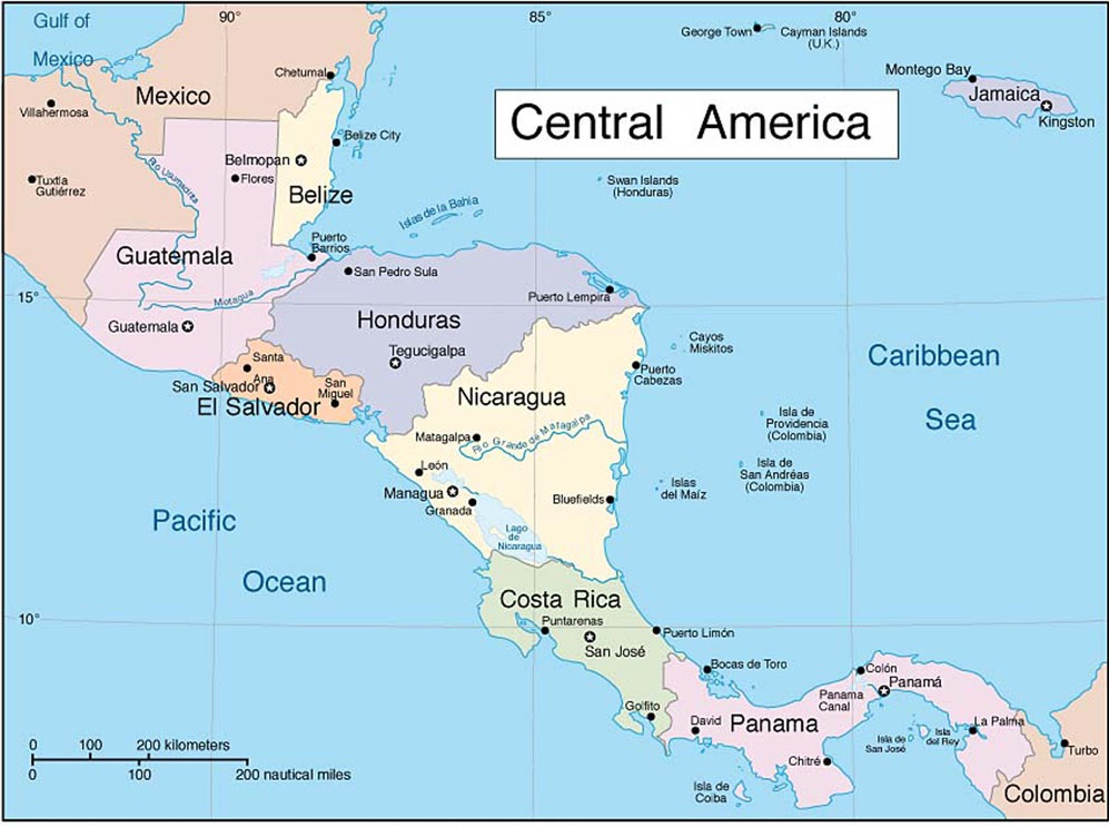 Central America Map2 