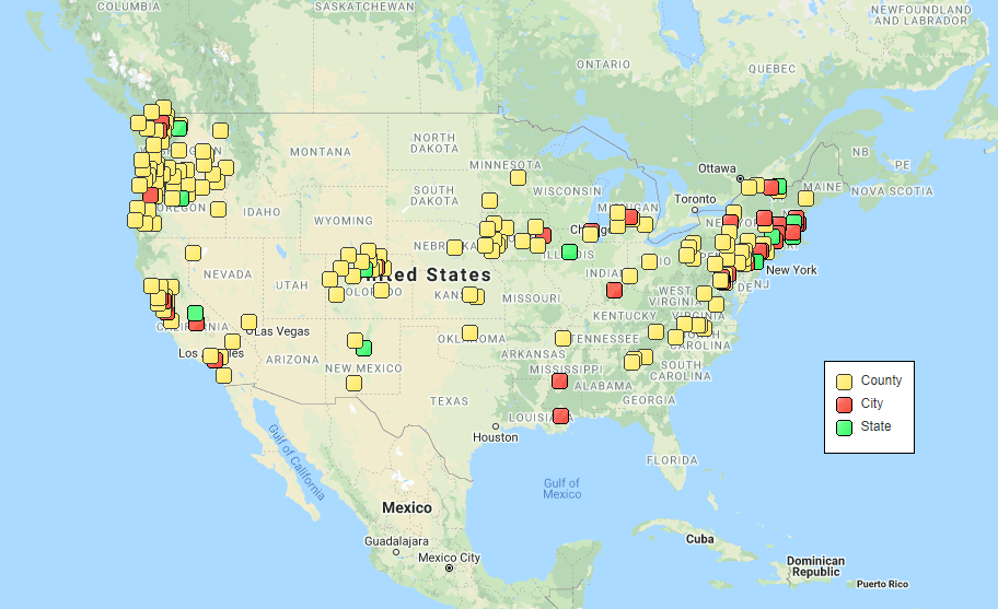 Map of Sanctuary Cities, Counties, and States Shadow Truth
