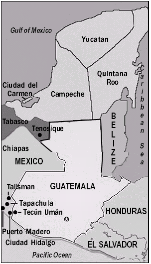 Map: Southern Mexico