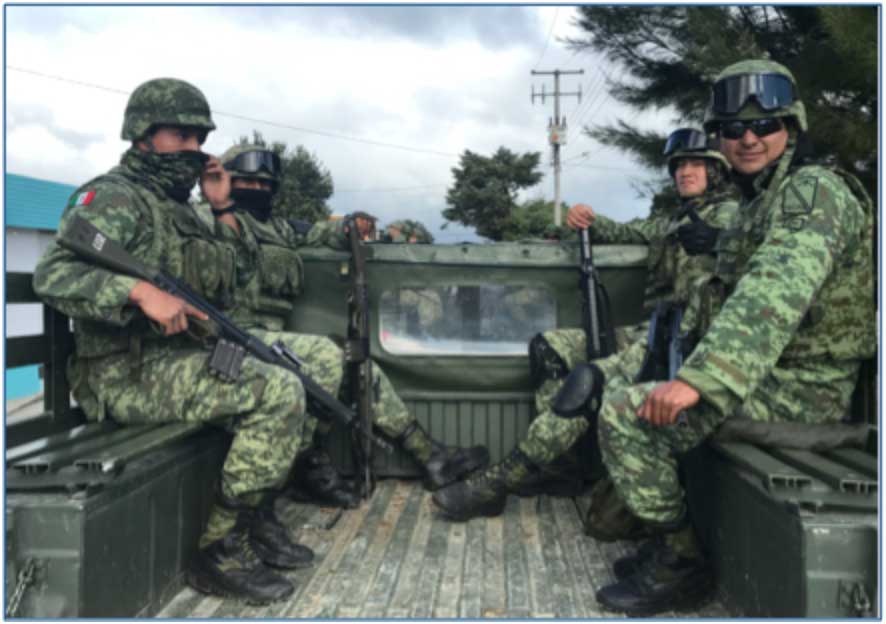 Mexican national guard troops