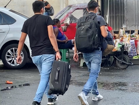 Venezuelans arriving in Tapachula 