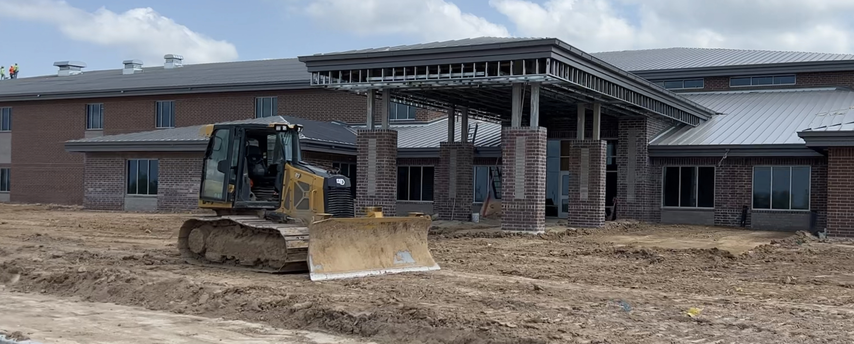 Successive bond elections in the Cleveland Independent School District are paying for an unending expansion of classroom space like this Middle School in the Spring of 2022