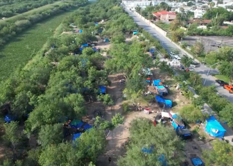 Part of the Matamoros migrant camp now mostly bulldozed in May 2023
