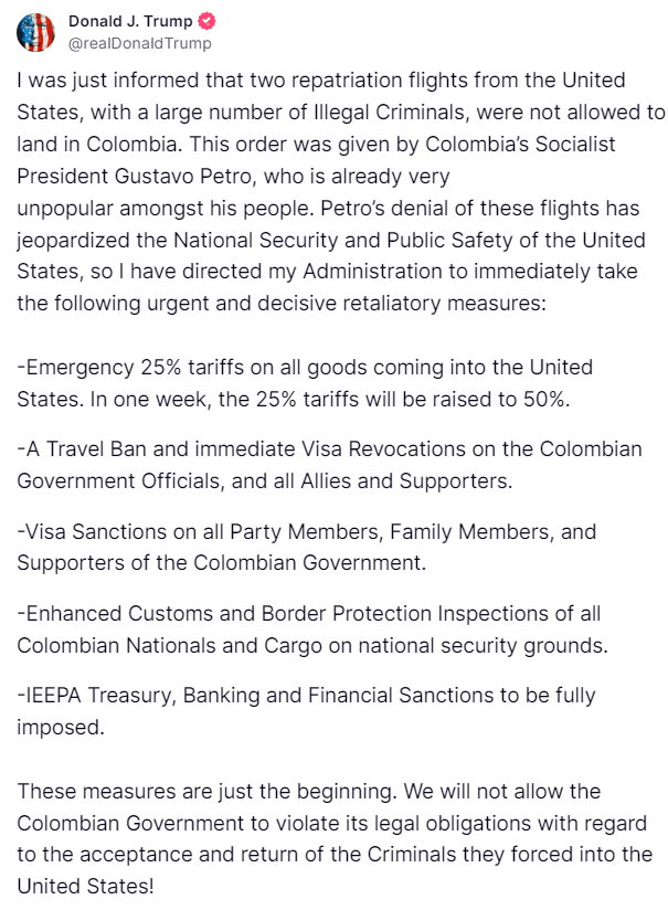 Trump truth colombia