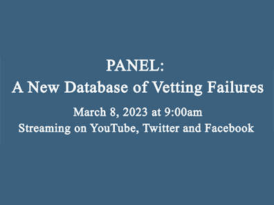 PANEL: Database of Vetting Failures